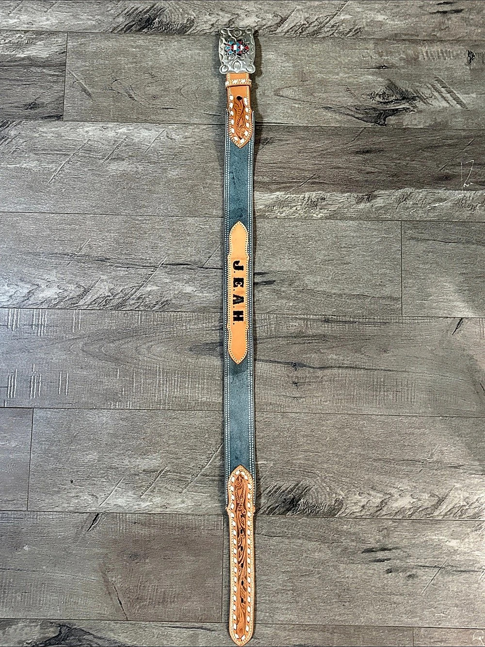 Vtg Nocona Belt Co. Western Leather Belt Brown Size 34